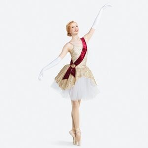 Revolution (Her Majesty) Gold and Red Dance Costume